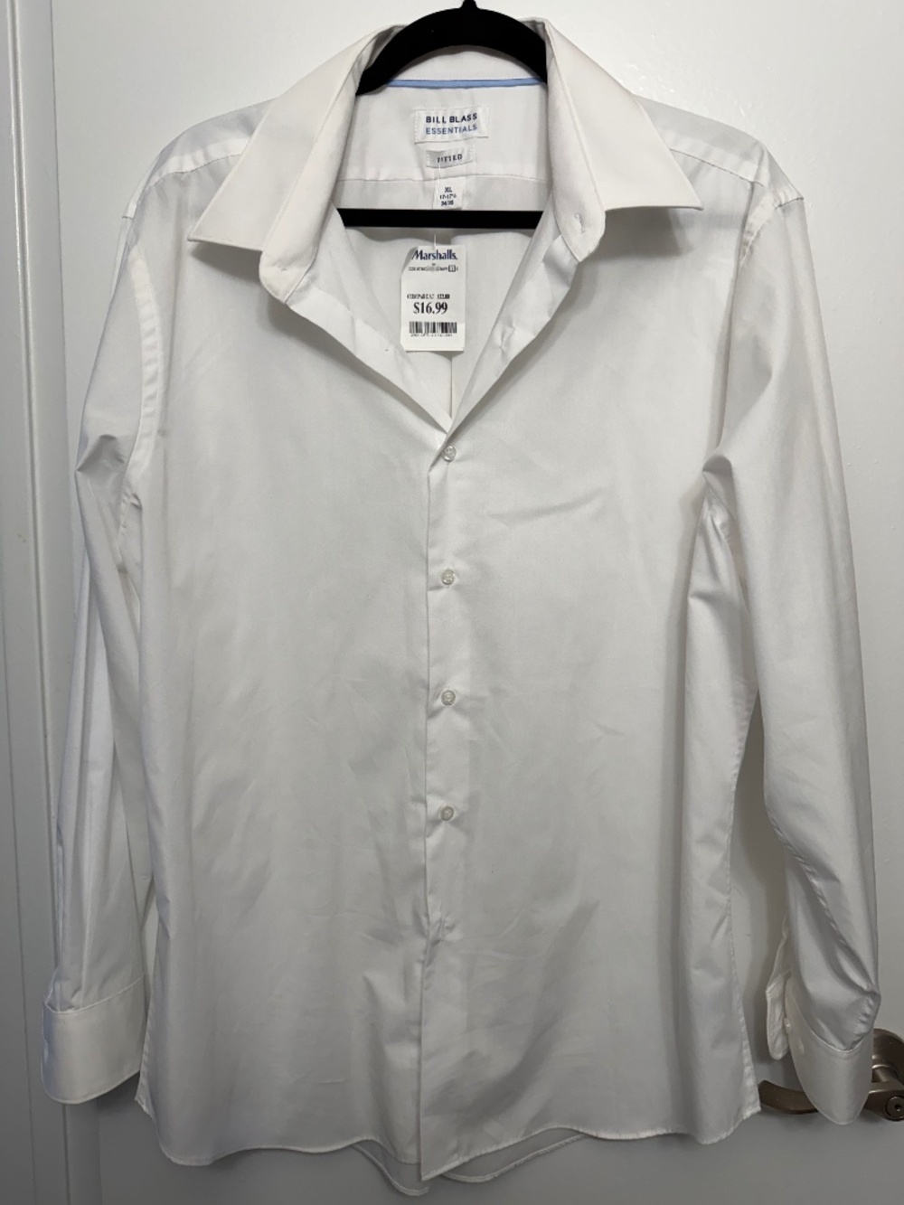 Men's white long sleeve shirt - Size XL